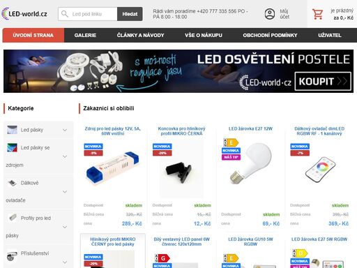 led osvětlení pro firmy i domácnosti , led pásky liberec, led žárovky, zdroje pro led, zdroje pro led pásky, rgb