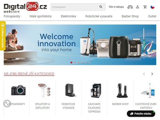 digital24.cz specialista na prodej ? digitálních fotoaparátů a objektivů ? elektroniky a ? malých spotřebičů.
