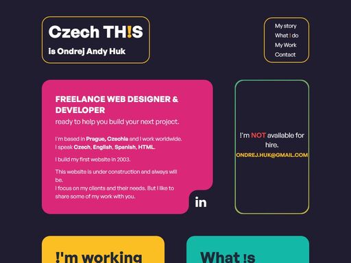 freelance web designer developing website for your project. hi, i'm ondrej huk and i make website wiht over 10 years of experiences.