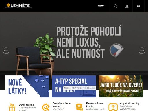 vítejte na e-shopu lehněte.cz - váš průvodce k pohodlnému a stylovému zařízení vašeho domova!