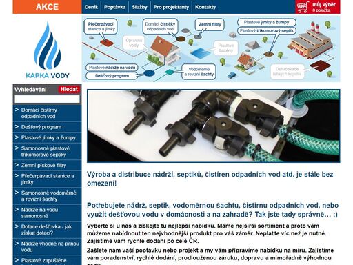 e-shop společnosti kapkavody