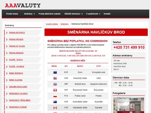 směnárna havlíčkův brod. firma euroexchange se zabývá směnárenskou činností a nabízí online kurzy včetně vip kurzovního lístku ve směnárna havlíčkův brod.