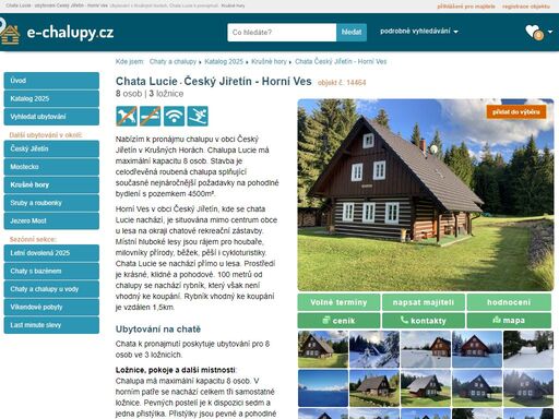 chata lucie? ubytování český jiřetín - horní ves v krušných horách. chata k pronajmutí: kapacita 8 osob - 3 ložnice. provoz: léto, zima, víkendové pobyty, vánoce, silvestr.