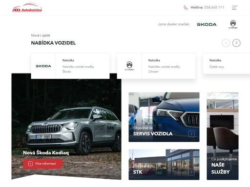 autorizovaný prodejce nových a ojetých vozů značky škoda a citroen.