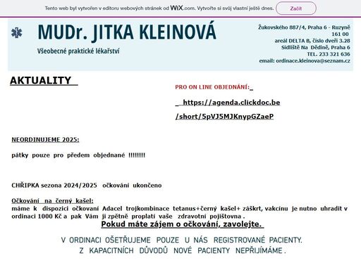 ordinace praktického lékaře praha 6. nutriční poradna. vyšetření přítrojem bodystat. 