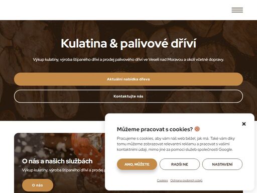 výkup kulatiny, výroba štípaného dříví a prodej palivového dříví.