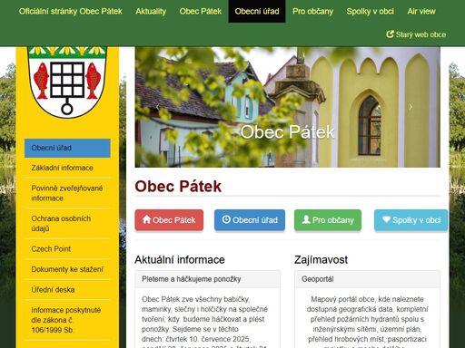 obec pátek se nachází v polabské nížině 3km od lázeňského města poděbrady. krajina je svojí nadmořskou výškou  198 m.n.m předurčena cyklistům.  na kole sem trvá cesta z poděbrad jen pár minut.