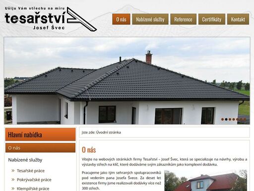 vítejte na webových stránkách firmy tesařství – josef švec, která se specializuje na návrhy, výrobu a výstavby střech na klíč, které dodáváme svým zák...