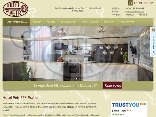 oficiální web | hotel petr praha ??? příjemný hotel v centru prahy. ubytování v centru prahy - anděl, malá strana.