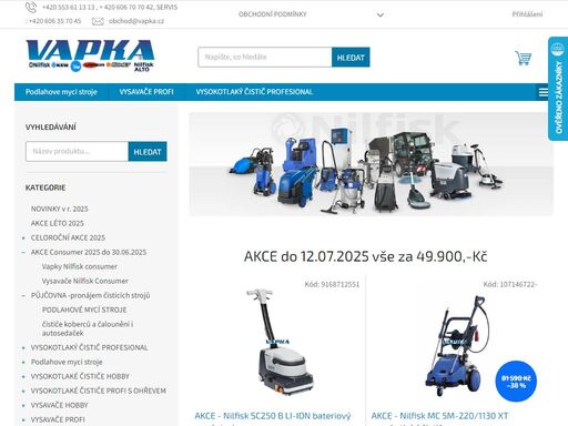 nilfisk vapka - nilfisk vapka e-shop stroje skladem