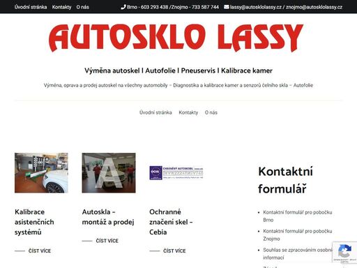 výměna, oprava a prodej autoskel na všechny automobily - diagnostika a kalibrace kamer a senzorů čelního skla - autofolie