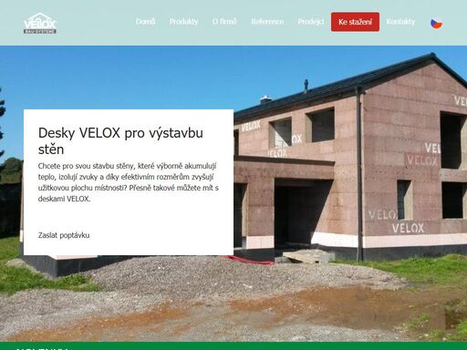 systém ztraceného bednění velox moderní řešení ztraceného bednění, které spojuje pevnost, skvělou tepelnou i zvukovou izolaci a rychlost výstavby.