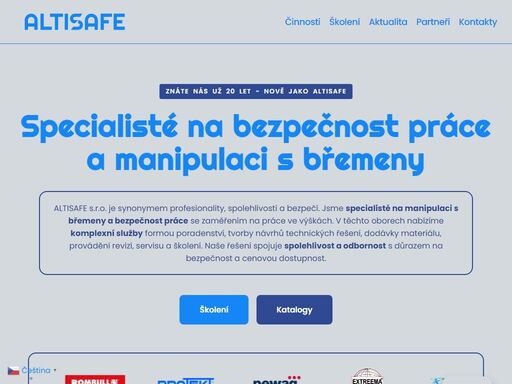 altisafe s.r.o. je synonymem profesionality, spolehlivosti a bezpečí. jsme specialisté na manipulaci s břemeny a bezpečnost práce se zaměřením na práce ve
