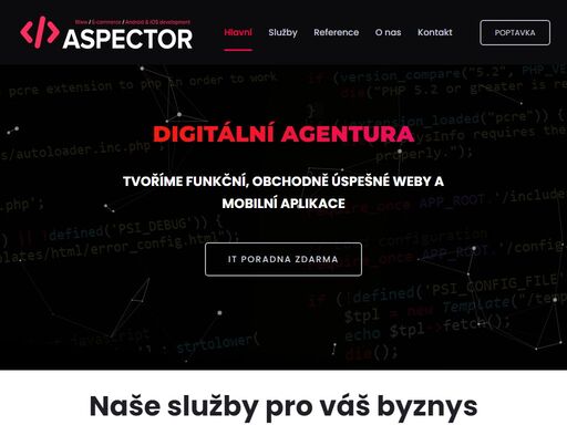 tvorba webových stránek a mobilních aplikací na míru. reklamní a marketingové služby.
    sociální sítě a marketingová automatizace pro malé firmy a korporace.