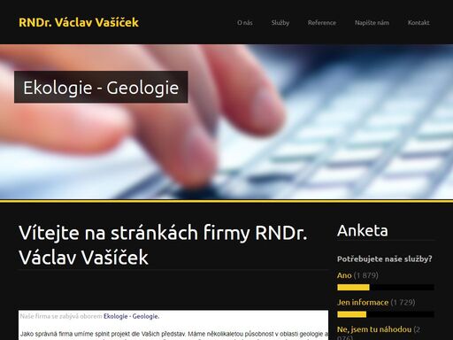 nabízíme hydrogeologické a inženýrskogeologické  průzkumy, posudky pro vsakování, projekty a realizace studní, čerpací zkoušky, průzkumy kontaminace, zpracování eia a sea, ekologické audity...