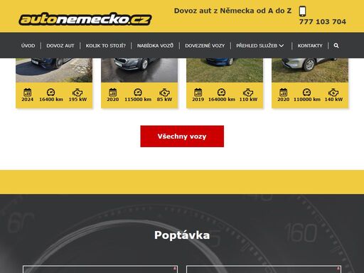 dovoz aut z německa od a do z