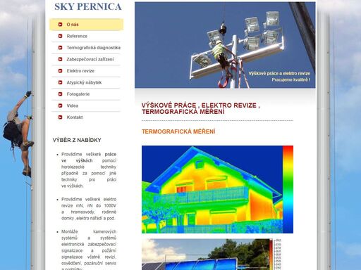 výškové a elektro práce, montáže zabezpečovacích systémů, revize