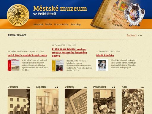 naším posláním je cílevědomé vytváření sbírky dokumentující dějiny města velké bíteše. navštivte muzeum ve velké bíteši - jsme přímo na náměstí.