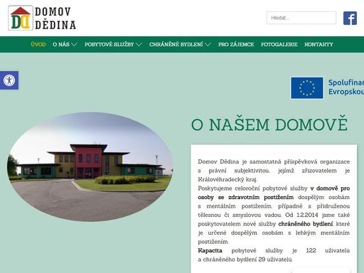 domov dědina je samostatná příspěvková organizace s právní subjektivitou, jejímž zřizovatelem je královéhradecký kraj.poskytujeme celoroční pobytové služby v
