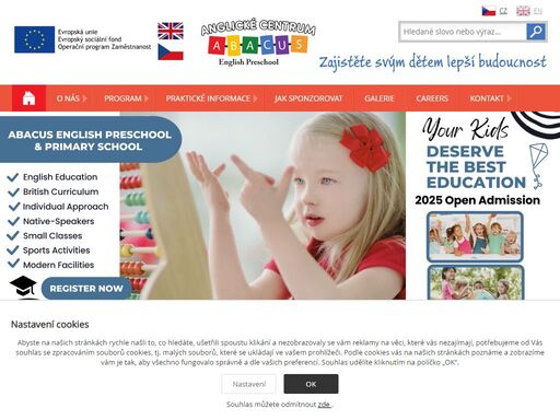 program a služby, které vám může anglická školka abacus english preschool nabídnout.
