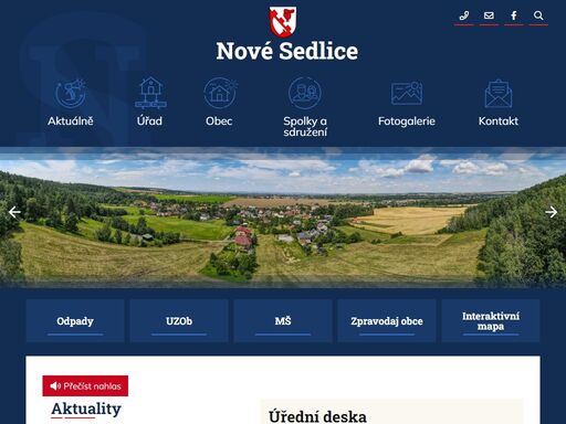 oficiální stránky obce nové sedlice