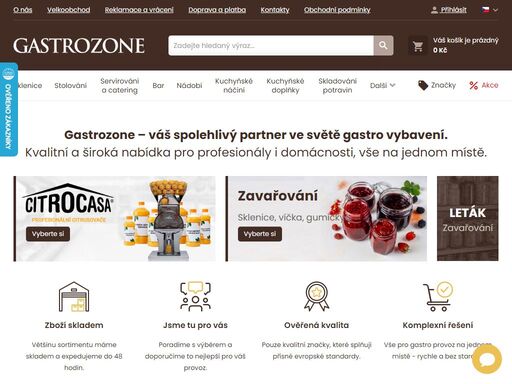 nakupte u nás kvalitní kuchyňské potřeby a gastro vybavení. snadno, rychle, levně, bez nutnosti registrace. jsme tu pro domácnosti i firmy. rádi poradíme s výběrem.