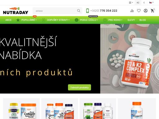 hledáte kvalitní doplňky stravy a vitamíny pro zdraví a vitalitu? vítejte na nutraday, vašem online obchodě s výživou pro celou rodinu.