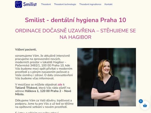 smilist dentální hygiena praha 10 ?? profesionální bělení zubů, tatiana třísková, opalescence, theodent, bezfluoridové zubní pasty, malešice