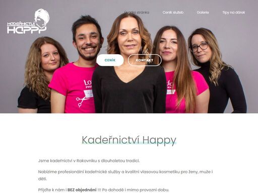 kadeřnictví v rakovníku s dlouhou tradicí. bereme bez objednání! nabízíme profesionální kadeřnické služby a kvalitní vlasovou kosmetiku pro ženy, muže i děti.