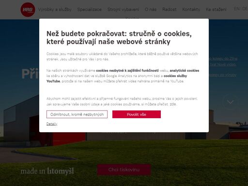 hrg je moderní tiskárna zabývající se ofsetovým a digitálním tiskem. vznikla v roce 1989 jako rodinná firma a dnes čítá na 160 zaměstnanců.
