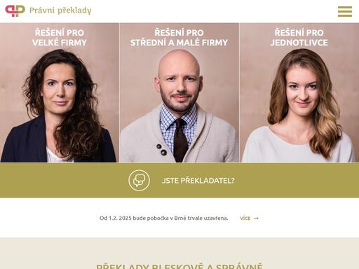 jsme přední společností v čr specializovanou především na odborné překlady textů z oblasti práva a obchodu. zajistíme překlad textu do angličtiny, němčiny a dalších jazyků.