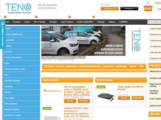teno.cz - obchodní dům s počítači, notebooky, elektronikou, papírnictvím, příslušenstvím pro mobilní telefony, dodávka eet pokladních systémů