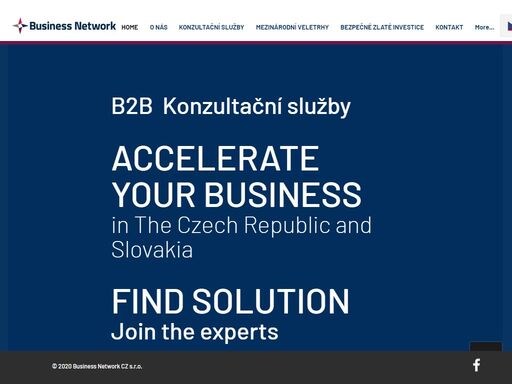 business network poskytuje konzultační služby pro obchodní činnost a činnost na zahraničních veletrzích. je oficiálním zástupcem organizátora veletrhů společnosti reed exhibition – rx events,  mack brooks exhibition, pro veletrhy mipim, mapic, mipim summit asia, euroblech, expo ferroviaria a siffer.