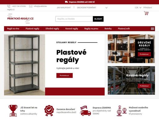 vítejte v našem obchodě. vítejte na prakticke-regaly.cz, vašem jedničkovém eshopu pro kvalitní a efektivní řešení skladování!
potřebujete uspořádat svůj domov, garáž, dílnu nebo sklad? prakticke-regaly.cz vám nabízí širokou škálu regálů, polic a dalších skladovacích prvků, které vám pomohou udržet prostor v dokonalém…
