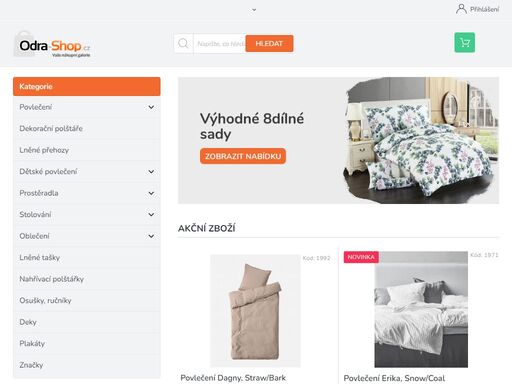 jsme internetový prodejce bytového textilu. nabízíme mnoho druhů povlečení, prostěradel. prodáváme bavlněné povlečení, krepové povlečení, dětské povlečení, froté prostěradla.