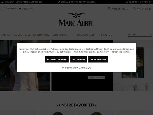 vítejte v našem e-shopu. marc aurel je německá oděvní značka pro ženy, které upřednostňují moderní životní styl nezávisle na věku, milující eleganci, perfektní střih, ojedinělé a kvalitní materiály.
rádi pro vás seženeme ten pravý kousek. stačí nás kontaktovat na email či přes formulář v sekci kontakty. děkujeme :-)