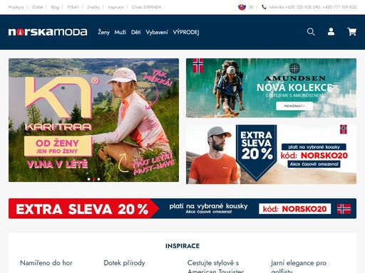 norská móda - oblečení, outdoorové vybavení pro aktivní trávení volného času nejen v přírodě.