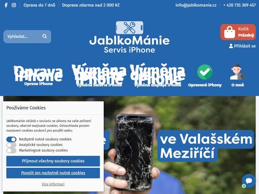 servis iphone, servis apple, iphone servis, apple servis pozáruční servis telefonu iphone ve valašském meziříčí. opravím iphone výměnou baterie, displeje a další s použitím originálních a kvalitních náhradních dílů