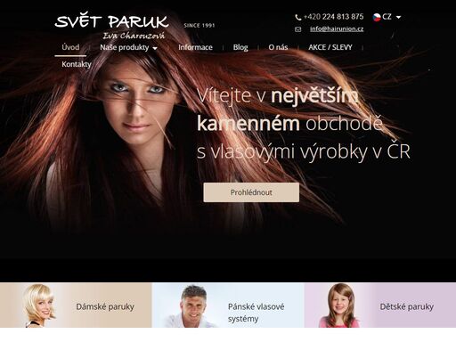 kvalitní paruky z pravých vlasů i syntetické paruky pro muže i pro ženy. navštivte svět paruk v praze, brně či liberci.