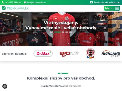 tech-komplex vám nabízí komplexní služby pro váš obchod a kancelář, vše od návrhu interiérů až po realizaci prodejny. nabízíme regály, drátěný program nebo slatwall.