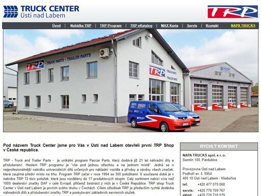 napa trucks spol. s r. o., truck center ?st? nad labem, nab?z?me n?hradn? d?ly daf, tatra a trp, all makes. prov?d?me servis n?kladn?ch automobilů a př?pojn? techniky všech značek.