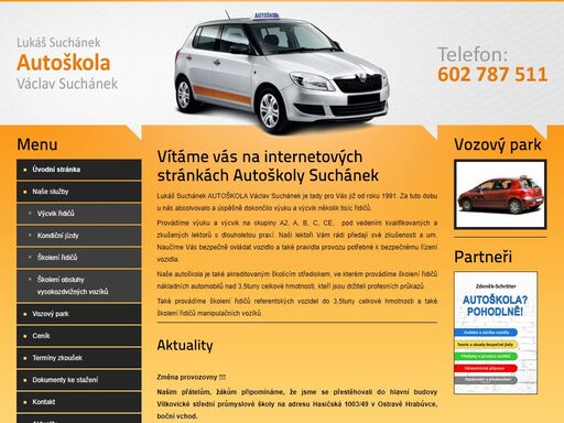 autoškola václav suchánek ostrava provádí výuku a výcvik na skupiny am, a1, a, b, c, ce, d pod vedením kvalifikovaných a zkušených lektorů s dlouholetou praxí.