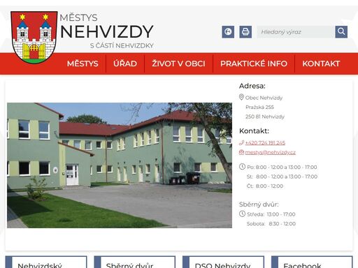 oficiální stránky městysu nehvizdy