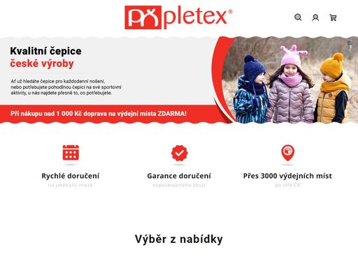 e-shop českého výrobce pletex třebíč. vyrábíme čepice, šály, čelenky. velký výběr.