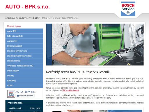 nezávislý servis bosch -  auto-bpk s.r.o. v jeseníku.