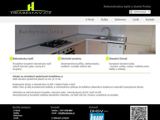 kompletní rekonstrukce bytů včetně bytových jader, kuchyně a koupelny