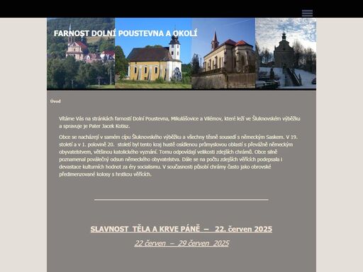 stránky farnosti dolní poustevna (vilémov, lobendava, mikulášovice)