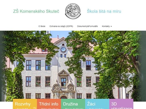 základní škola, skuteč, komenského 150, okres chrudim. škola šitá na míru. odborné učebny jazyků, hudební výchovy, fyziky, informatiky.