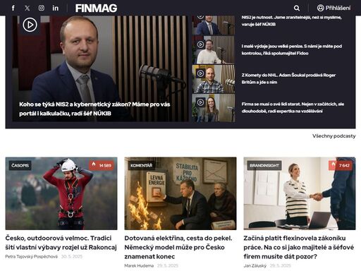 vše o podnikání na jednom místě. daně, byrokracie, digitalizace, kalkulačky, ale i inspirace a zábava. finmag.cz vás provede světem byznysu od a do z.