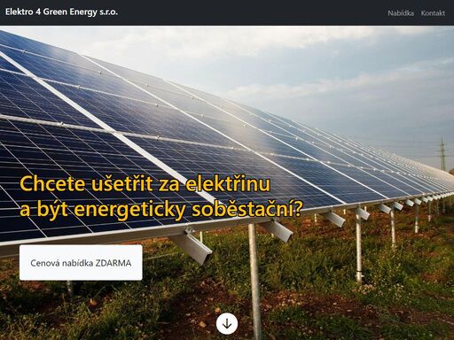 elektro 4 green energy s.r.o., návrh a instalace fotovolatiky s vyřízením dotace. montáže, opravy a revize fotovoltaických elektráren, rozvaděče nn, hromosvody, ezs.